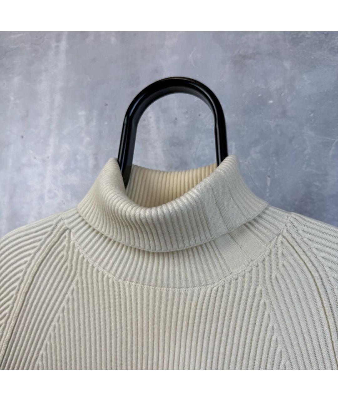 STONE ISLAND Бежевый шерстяной джемпер / свитер, фото 5