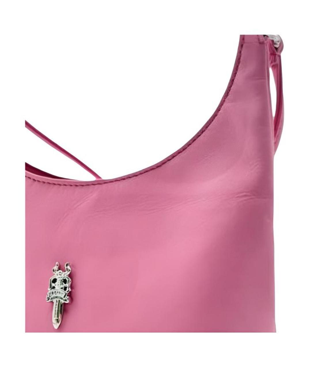 CHROME HEARTS Розовая кожаная сумка через плечо, фото 4