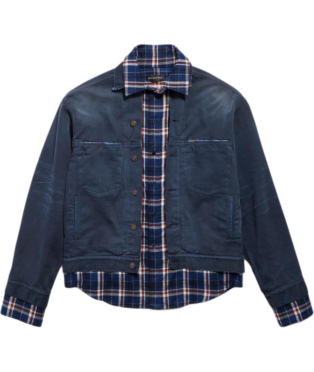 BALENCIAGA Синяя деним куртка, фото 1