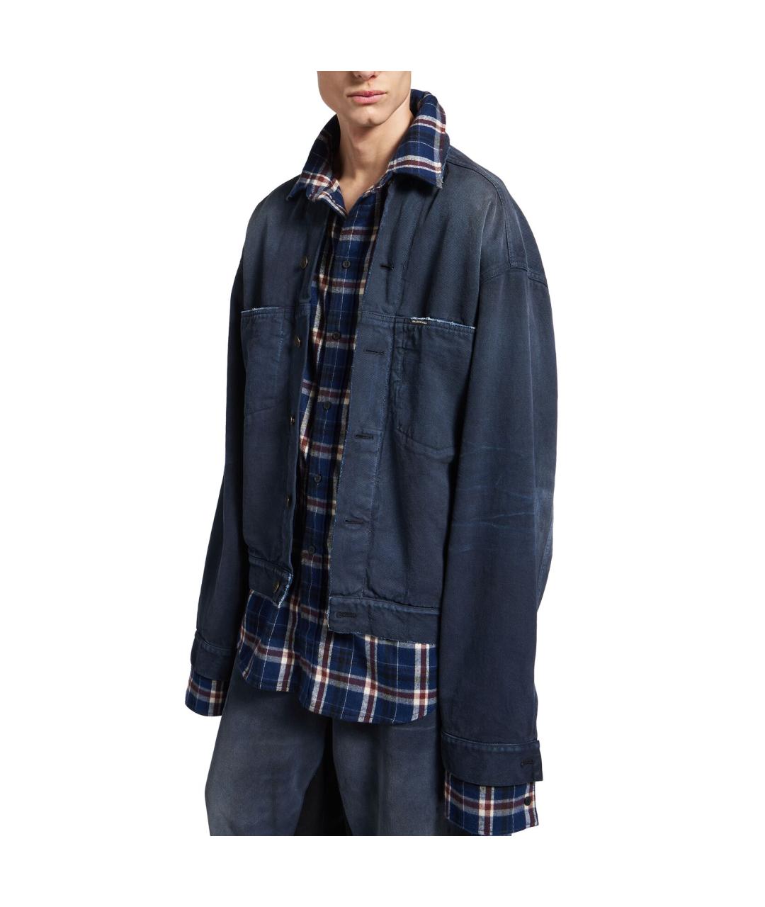 BALENCIAGA Синяя деним куртка, фото 5