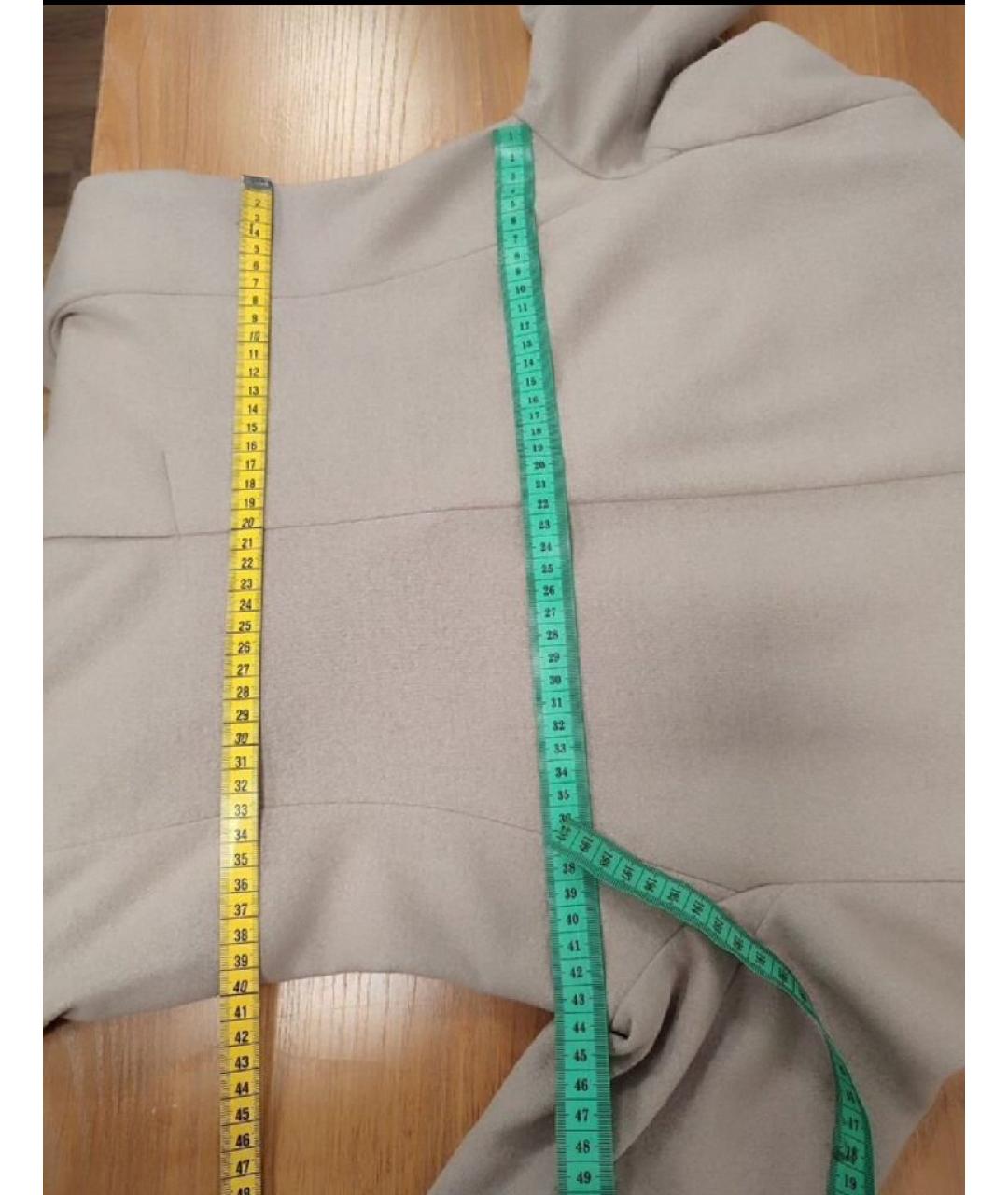 PESERICO Бежевый шерстяной жакет/пиджак, фото 8