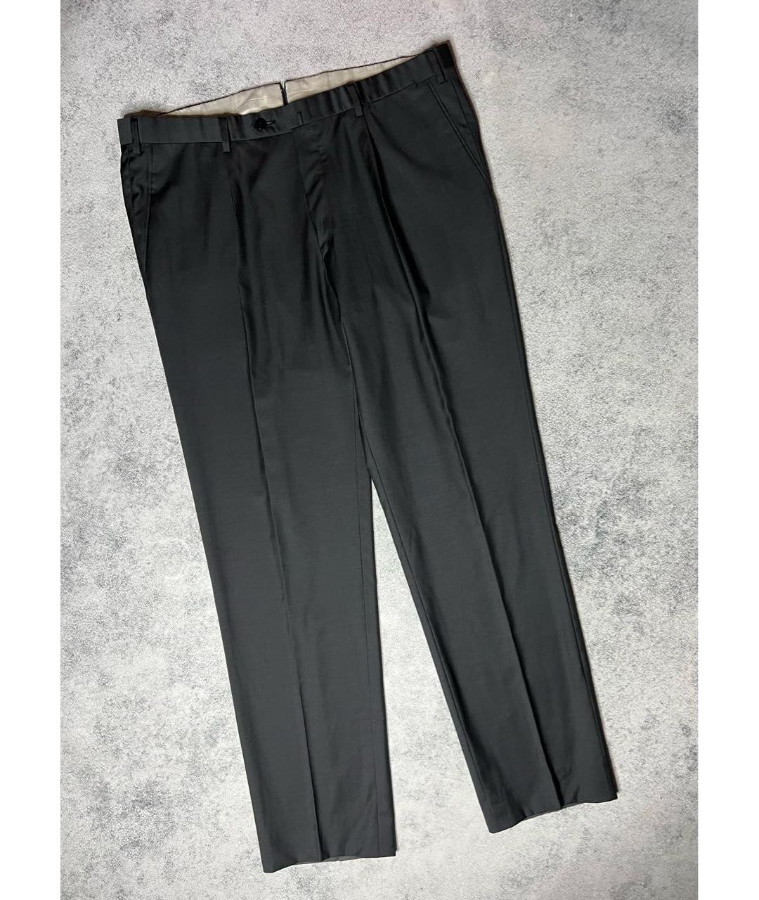 BRIONI Черные шерстяные классические брюки, фото 7