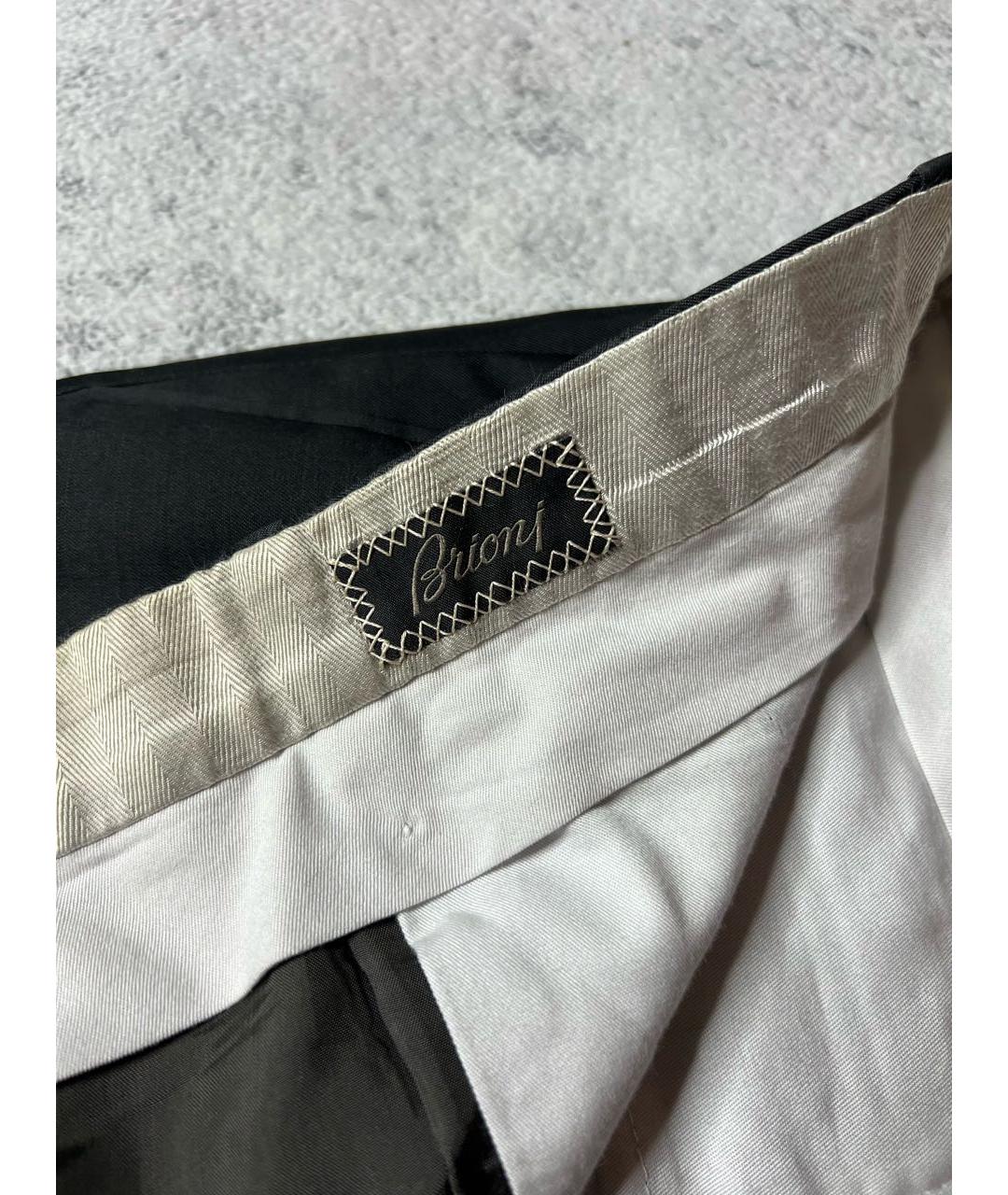 BRIONI Черные шерстяные классические брюки, фото 6