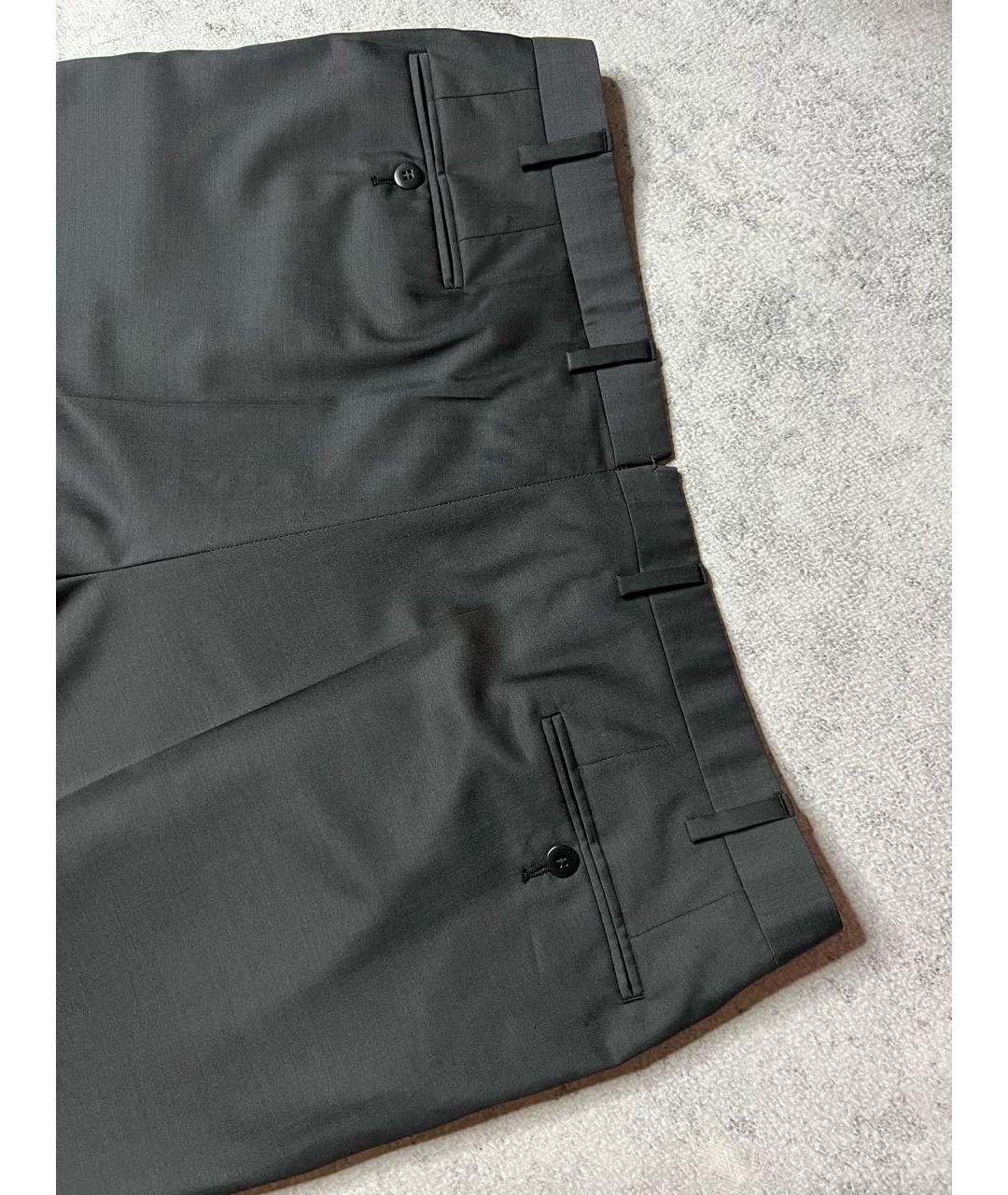 BRIONI Черные шерстяные классические брюки, фото 4