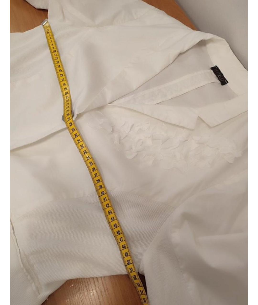 PESERICO Белый хлопко-эластановый жакет/пиджак, фото 8