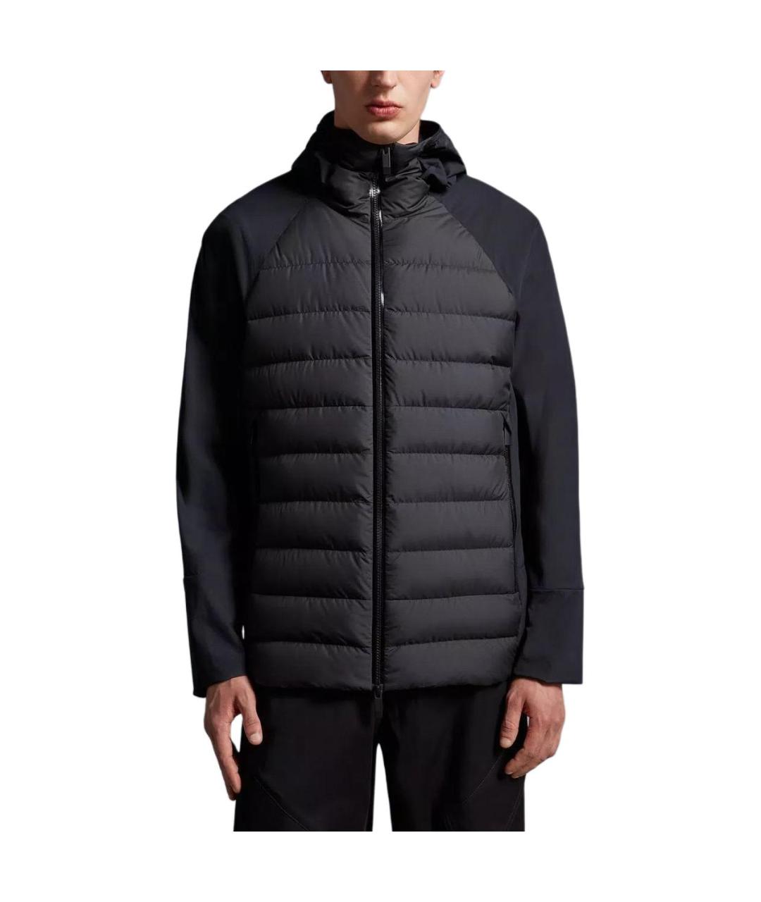 MONCLER Черный пуховик, фото 2