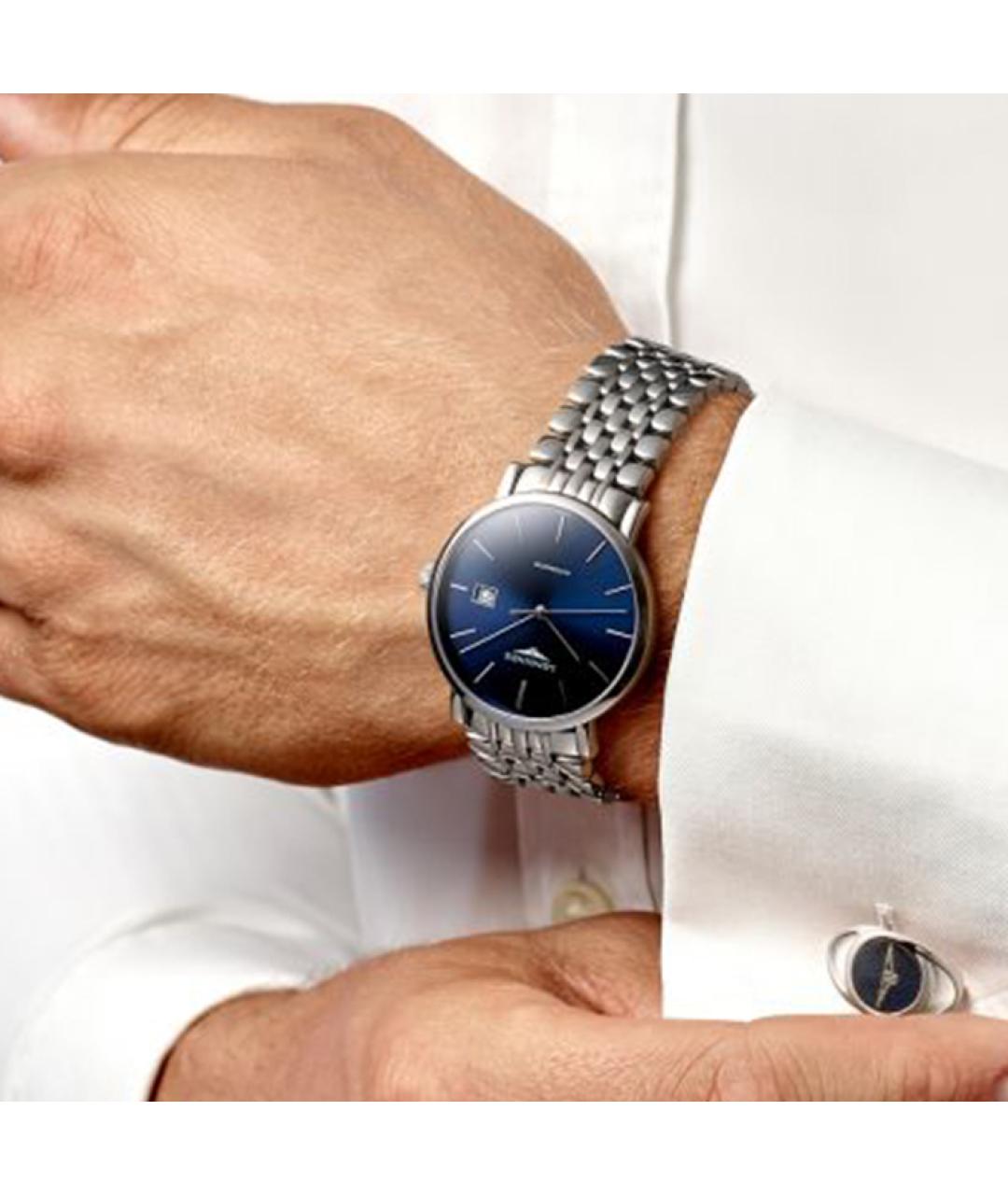 LONGINES Серебряные стальные часы, фото 4