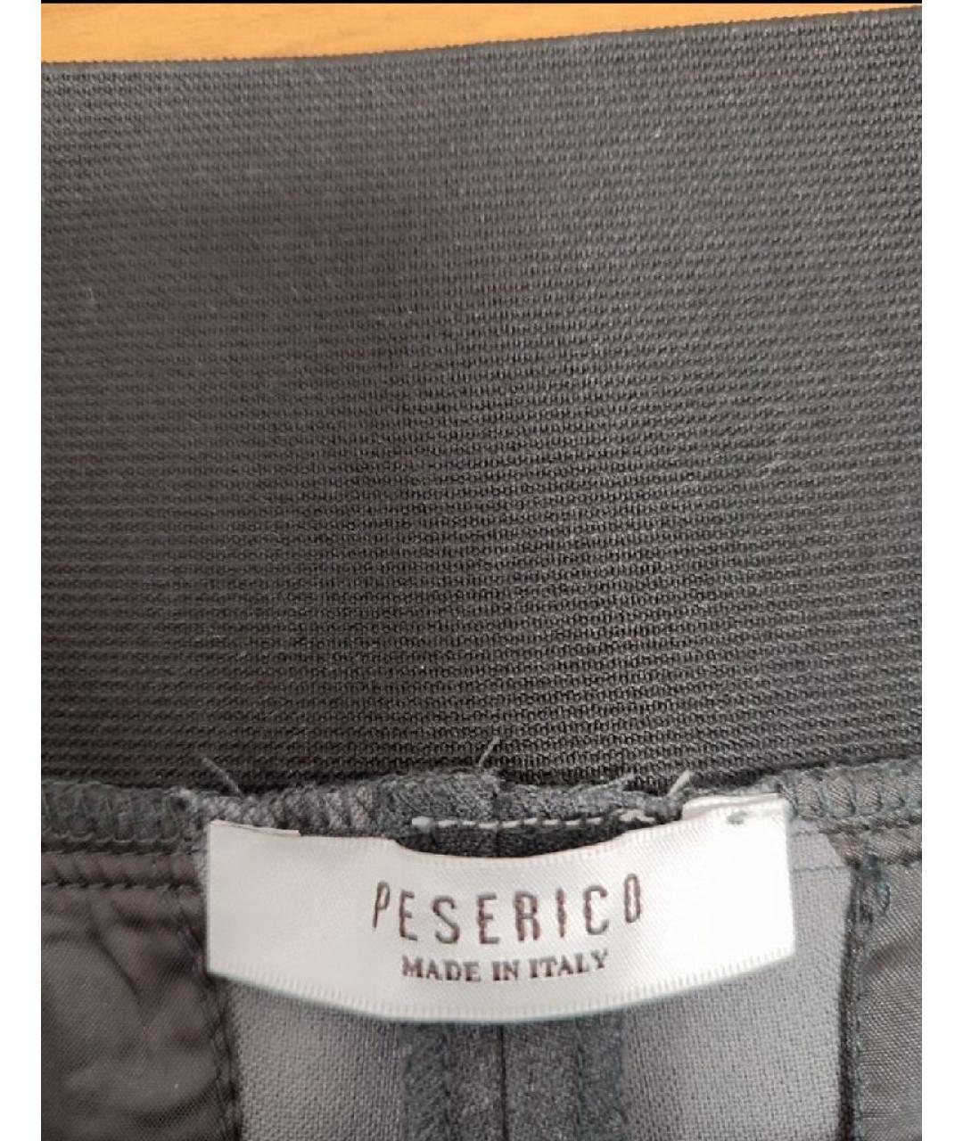 PESERICO Серые полиэстеровые прямые брюки, фото 3