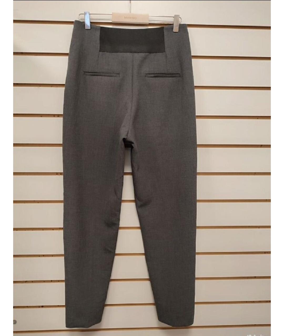 PESERICO Серые полиэстеровые прямые брюки, фото 2