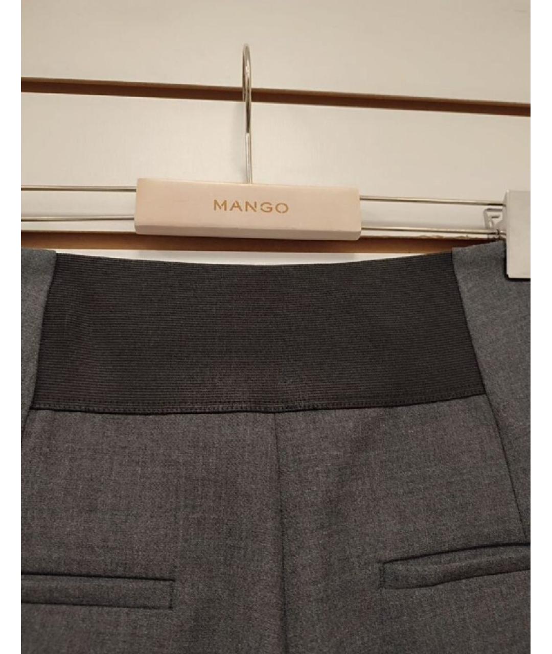 PESERICO Серые полиэстеровые прямые брюки, фото 5