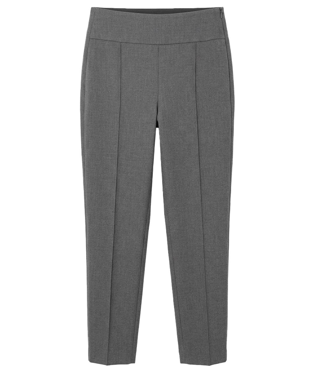 PESERICO Серые полиэстеровые прямые брюки, фото 1