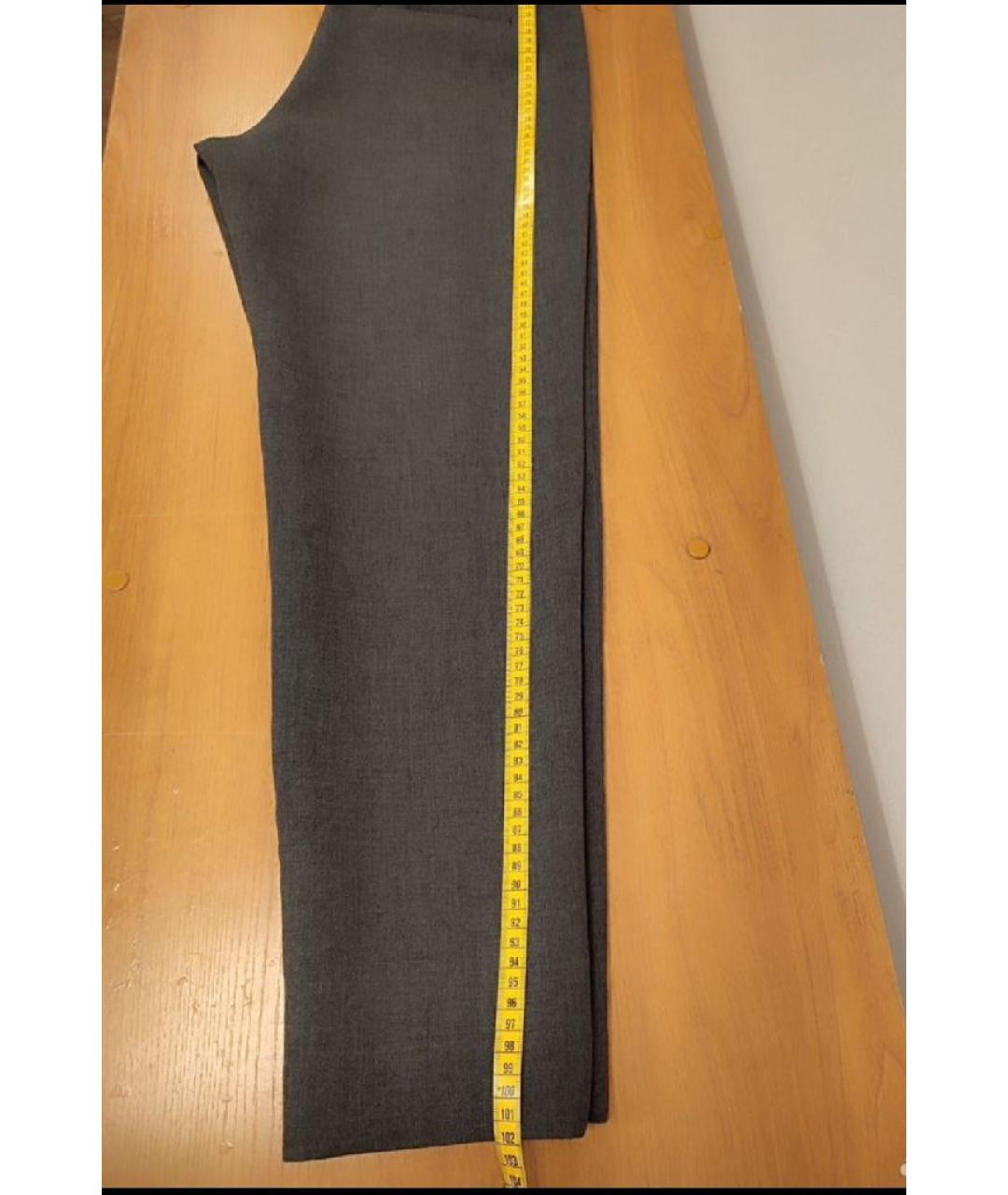 PESERICO Серые полиэстеровые прямые брюки, фото 6