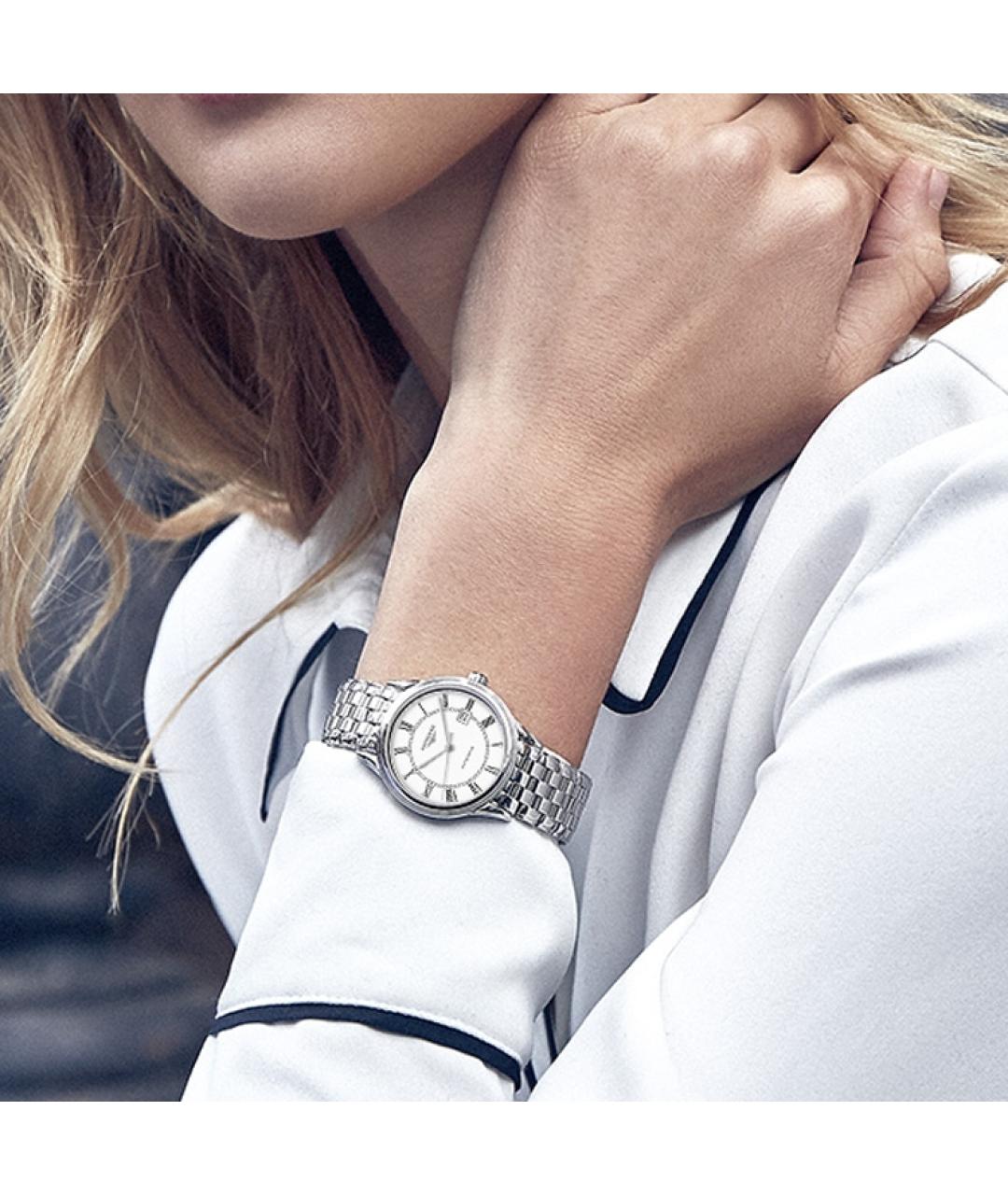 LONGINES Белые часы, фото 3
