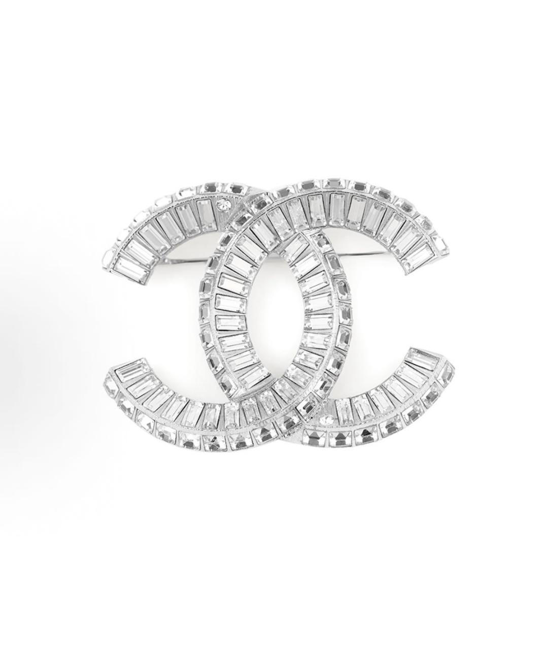 CHANEL Серебряная металлическая булавка / брошь, фото 3