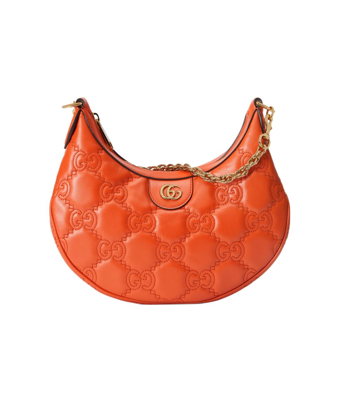 GUCCI Оранжевая кожаная сумка через плечо, фото 1