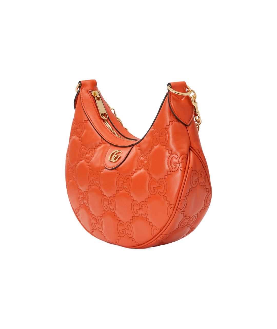 GUCCI Оранжевая кожаная сумка через плечо, фото 3