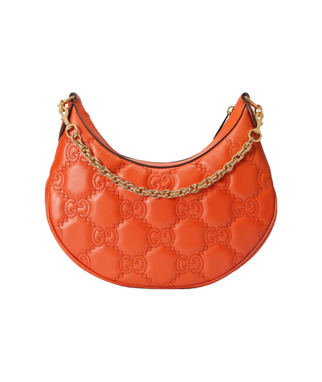 GUCCI Оранжевая кожаная сумка через плечо, фото 5
