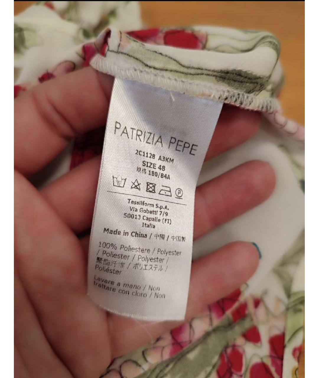 PATRIZIA PEPE Мульти полиэстеровая блузы, фото 9