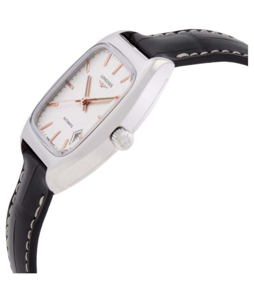 LONGINES Черные стальные часы, фото 4