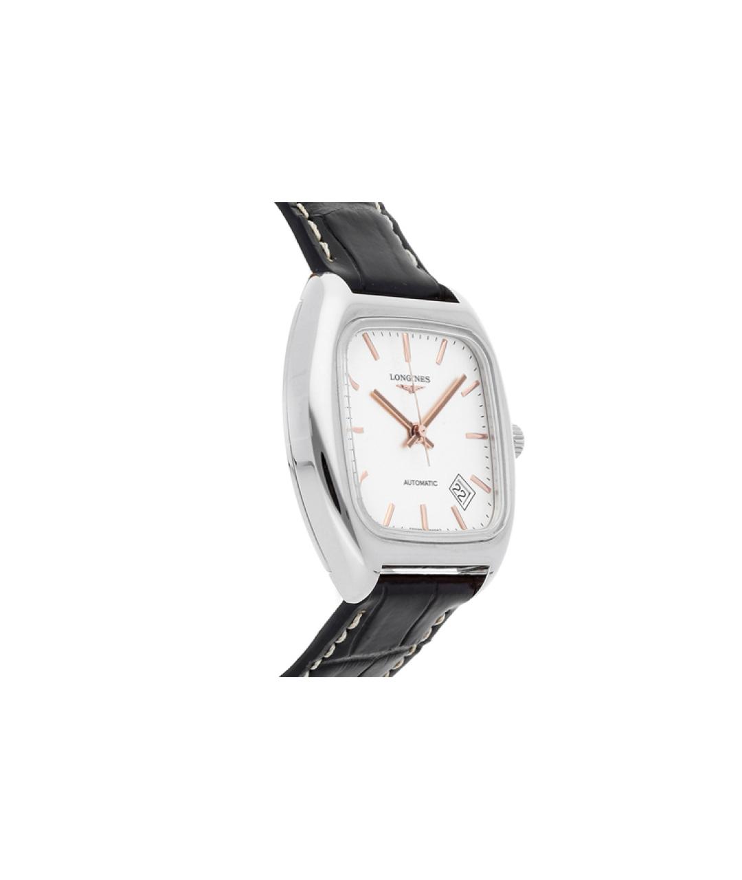 LONGINES Черные стальные часы, фото 3