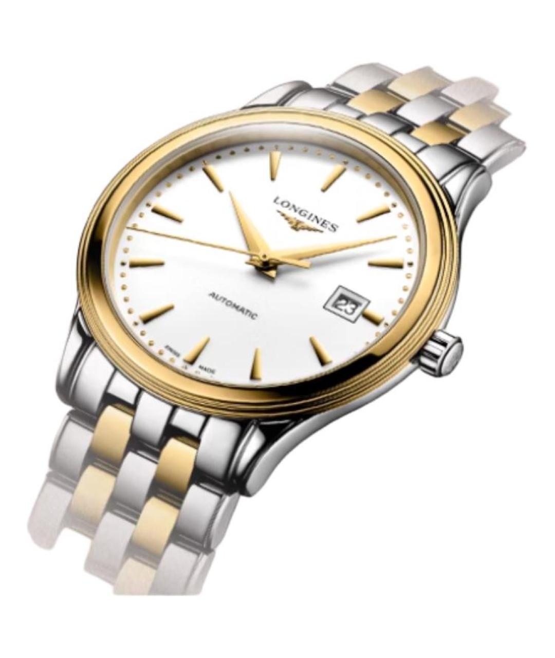 LONGINES Белые стальные часы, фото 3