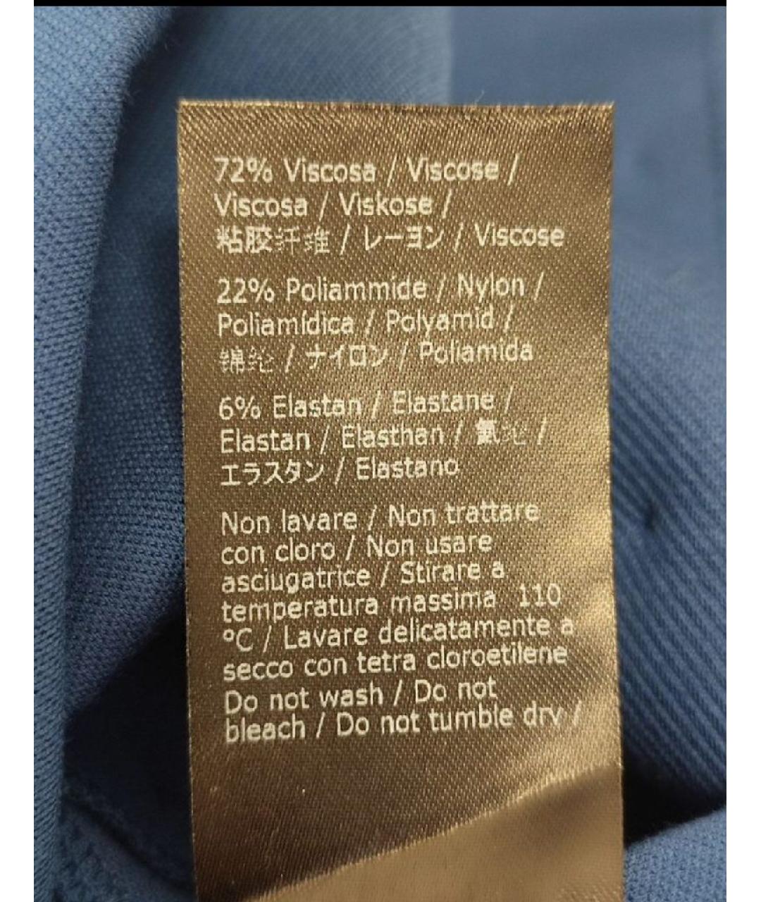 PATRIZIA PEPE Синее вискозное повседневное платье, фото 9