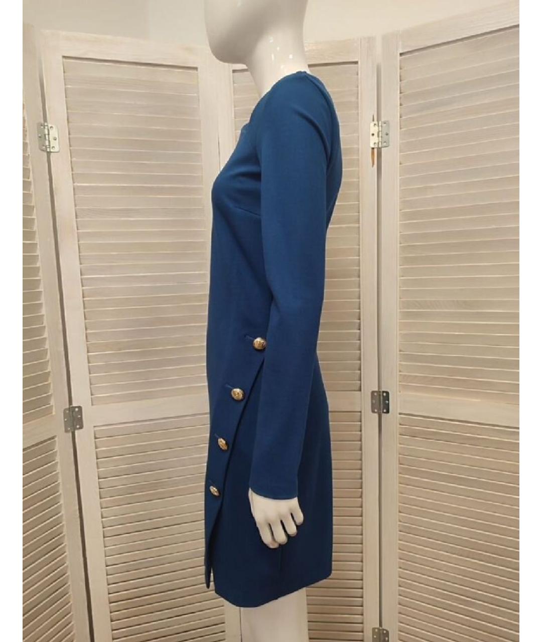 PATRIZIA PEPE Синее вискозное повседневное платье, фото 4