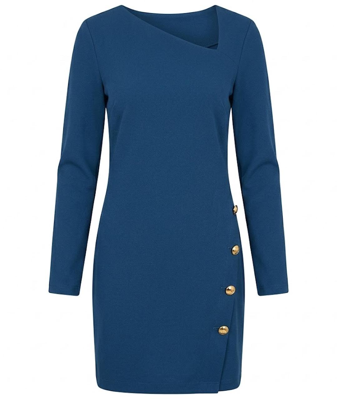 PATRIZIA PEPE Синее вискозное повседневное платье, фото 1