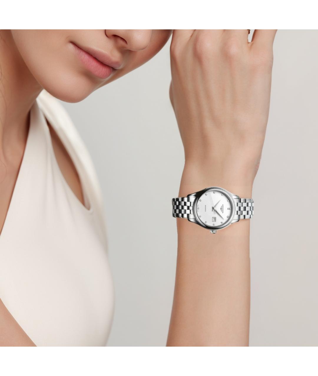 LONGINES Белые часы, фото 2