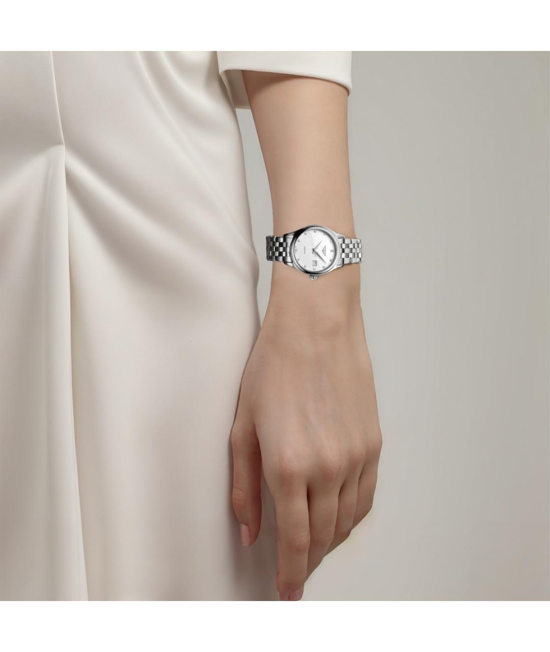 LONGINES Белые часы, фото 3