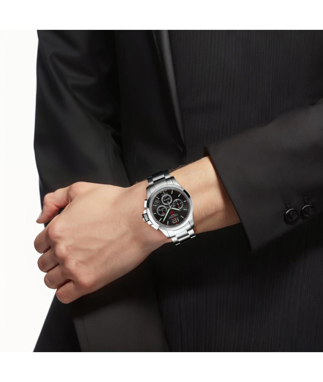 LONGINES Серебряные стальные часы, фото 4