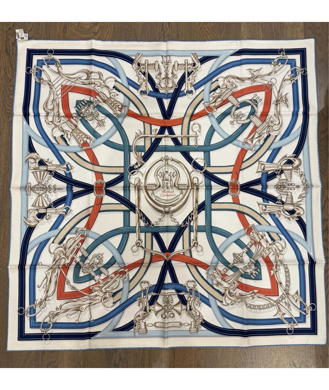 HERMES Мульти шелковый платок, фото 7