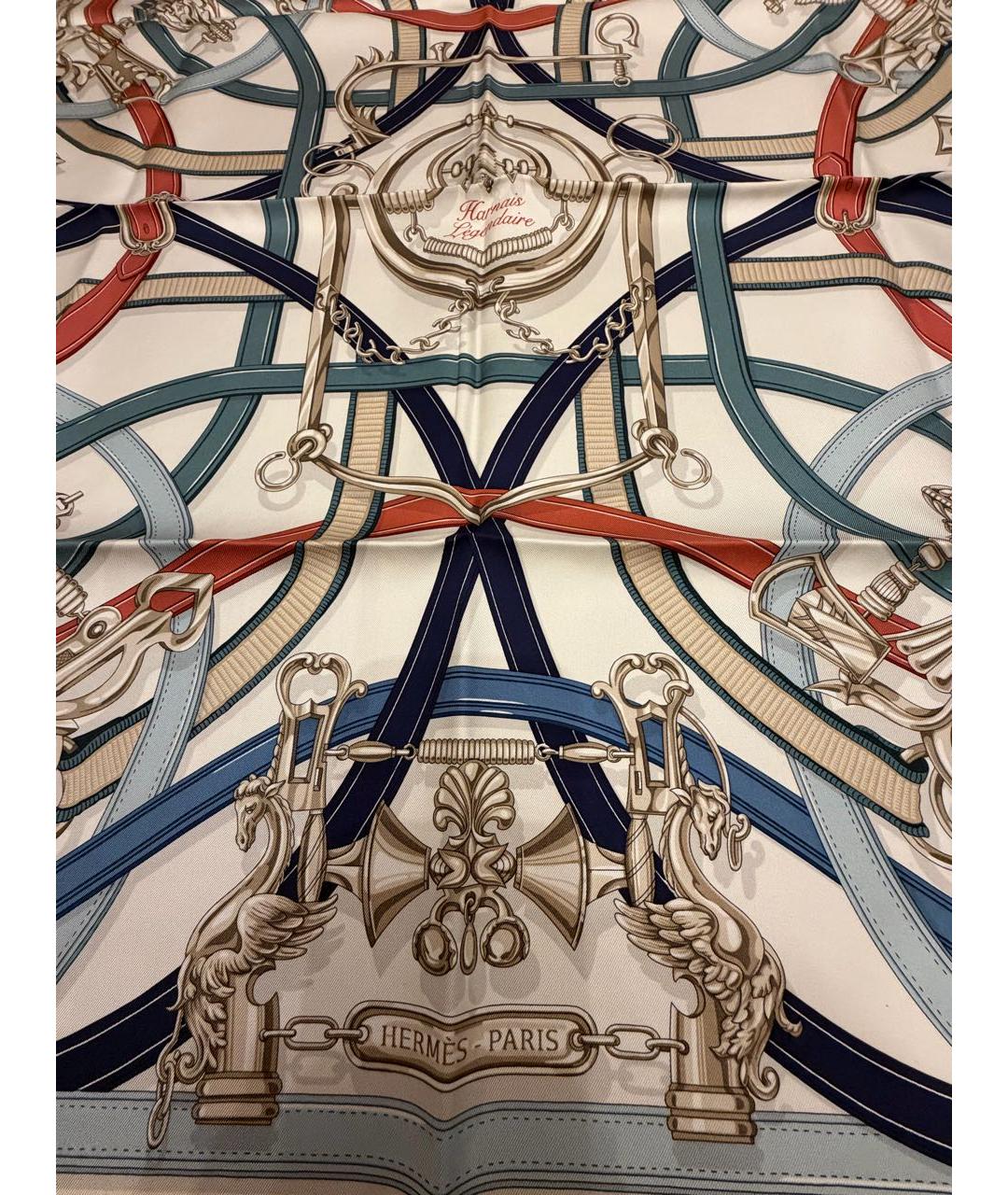 HERMES Мульти шелковый платок, фото 4