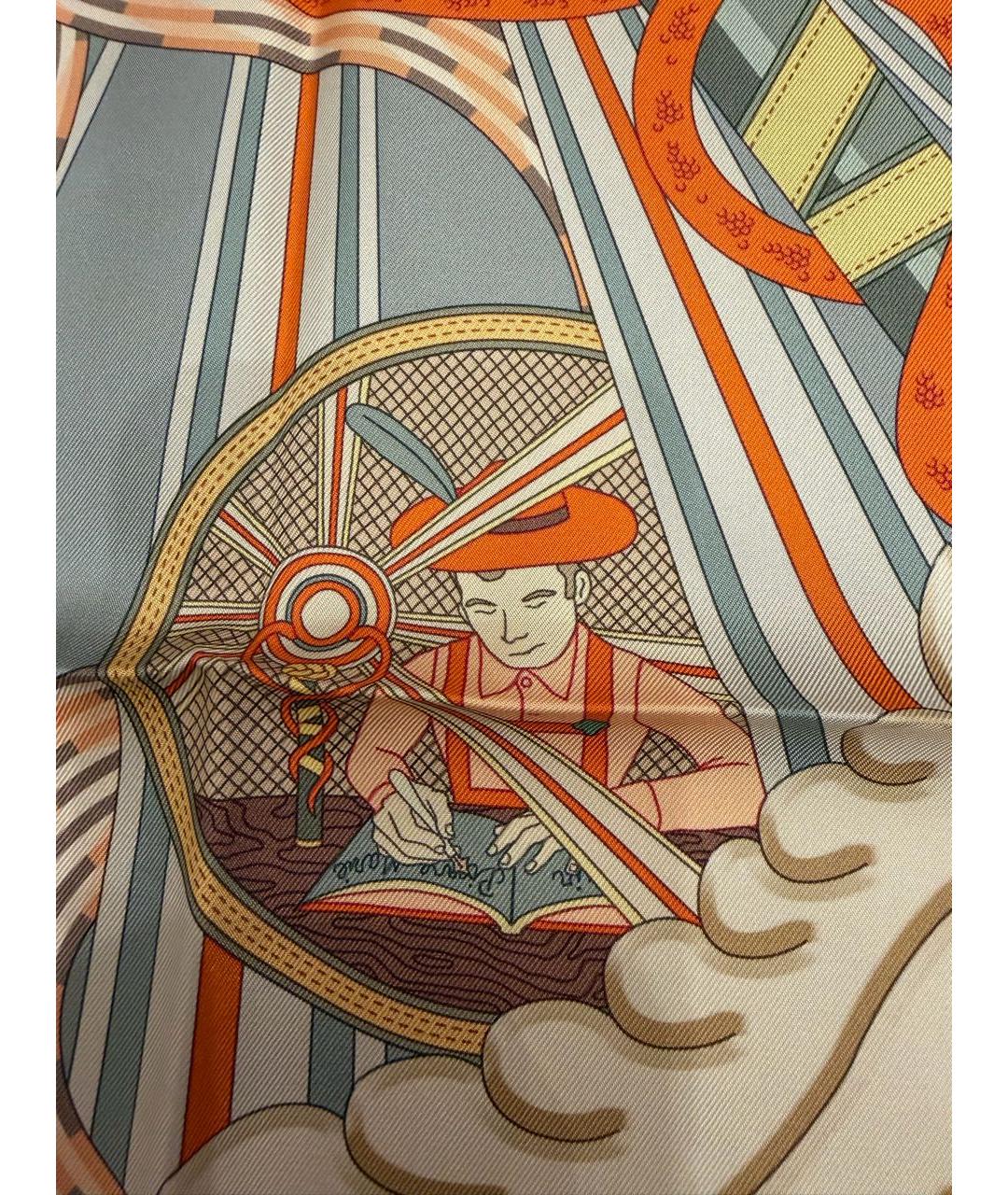 HERMES Мульти шелковый платок, фото 6