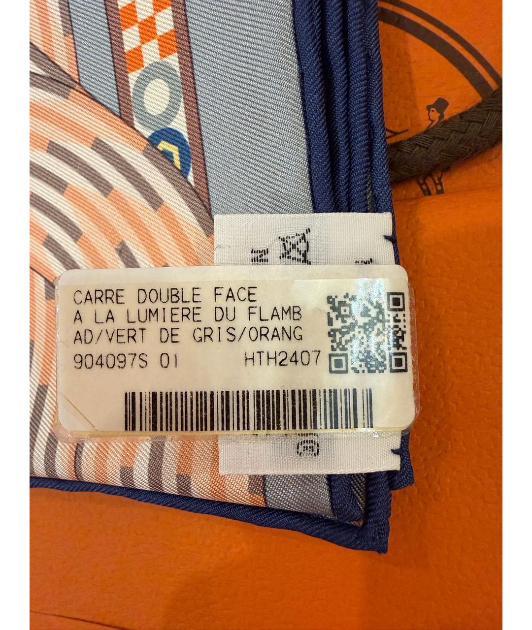 HERMES Мульти шелковый платок, фото 3