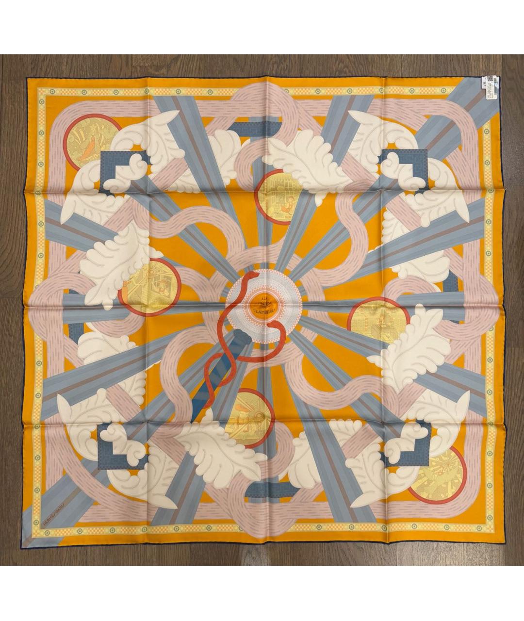 HERMES Мульти шелковый платок, фото 2