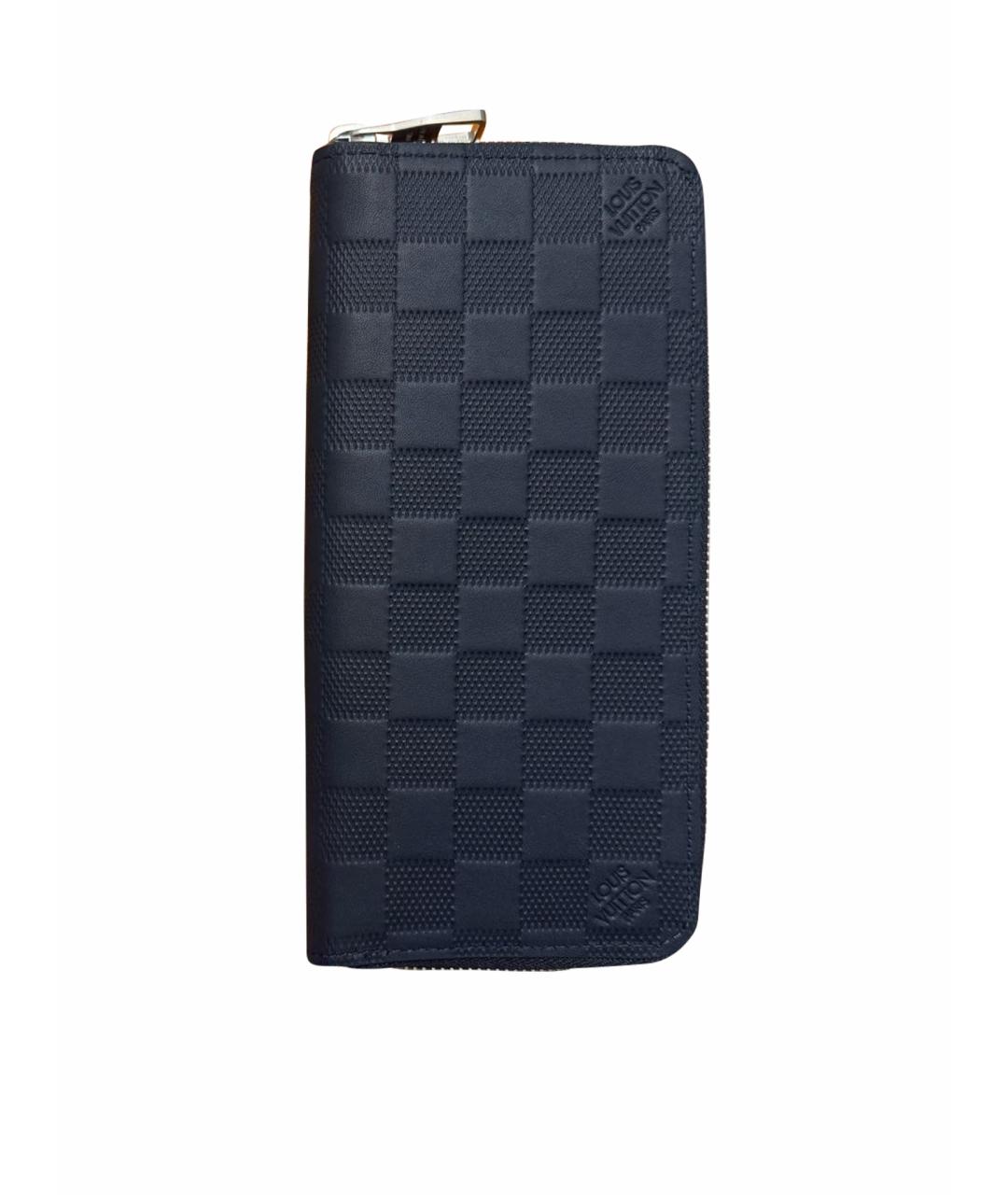 LOUIS VUITTON Темно-синий кожаный кошелек, фото 1