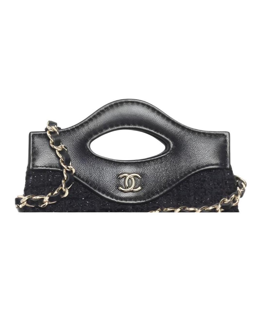 CHANEL Черная кожаная сумка через плечо, фото 5