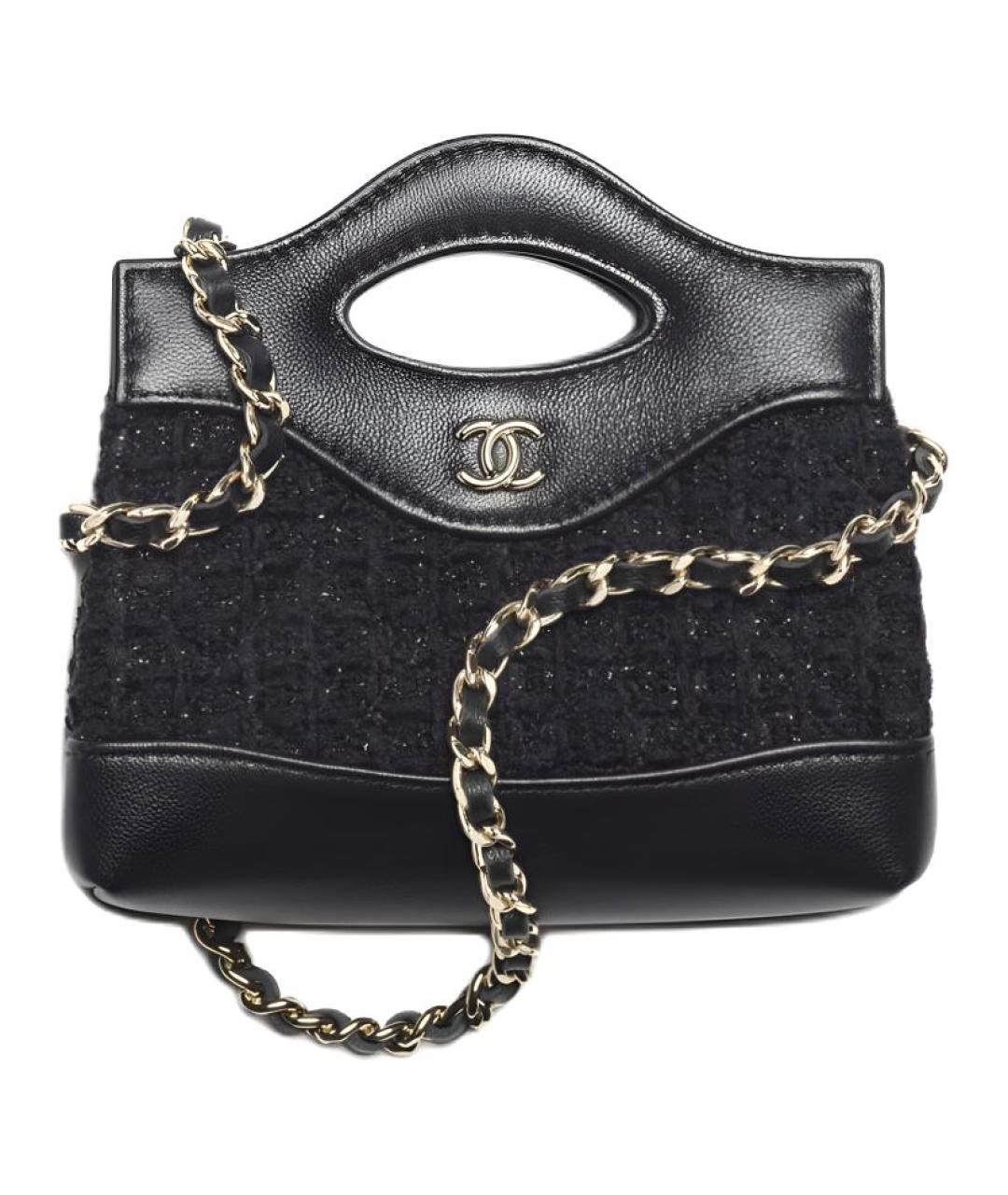 CHANEL Черная кожаная сумка через плечо, фото 1