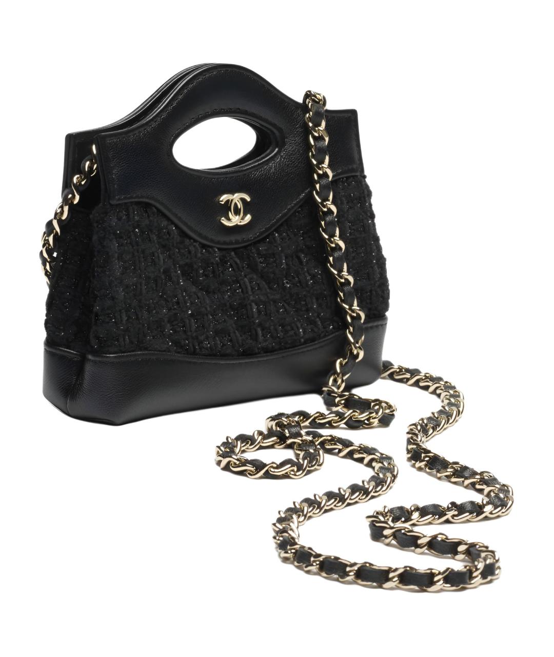 CHANEL Черная кожаная сумка через плечо, фото 2