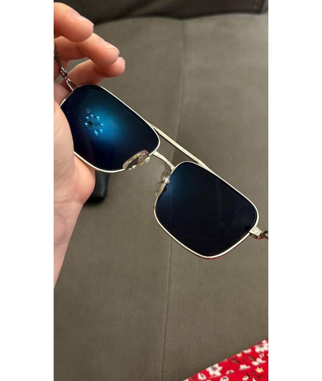 CHROME HEARTS Черные металлические солнцезащитные очки, фото 5