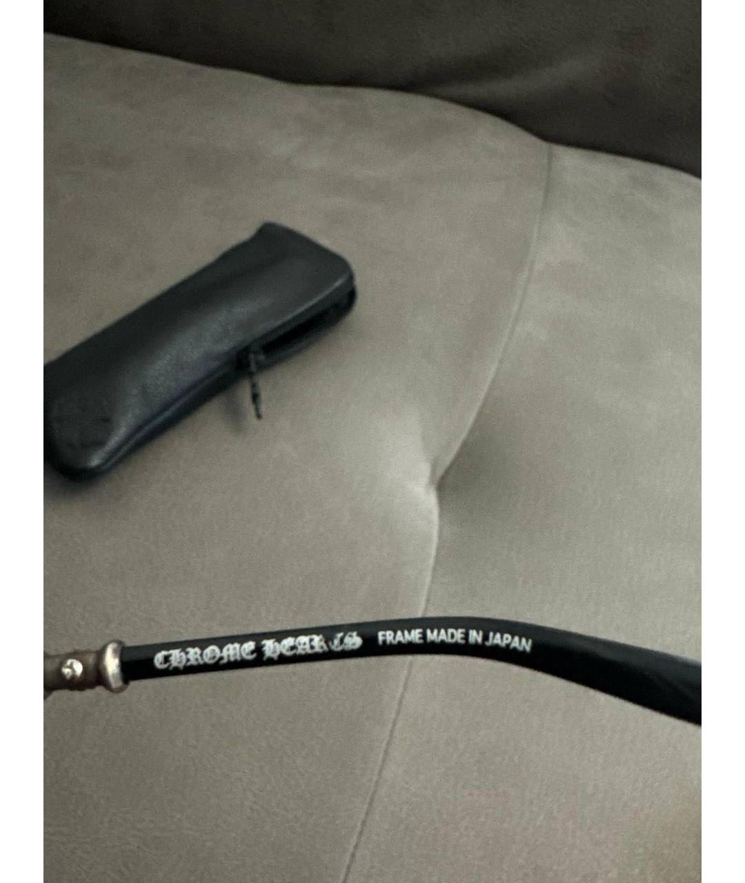 CHROME HEARTS Черные металлические солнцезащитные очки, фото 3