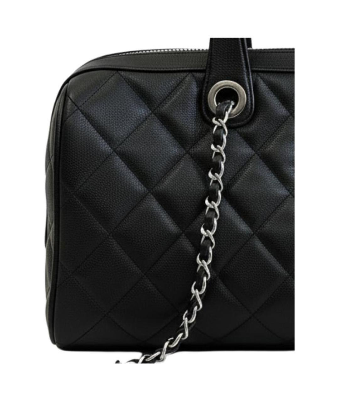 CHANEL Черная кожаная сумка через плечо, фото 3