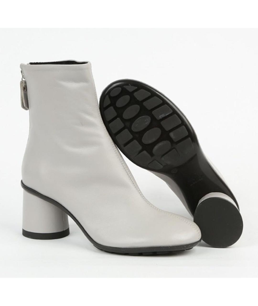 AGL Серые кожаные ботильоны, фото 7