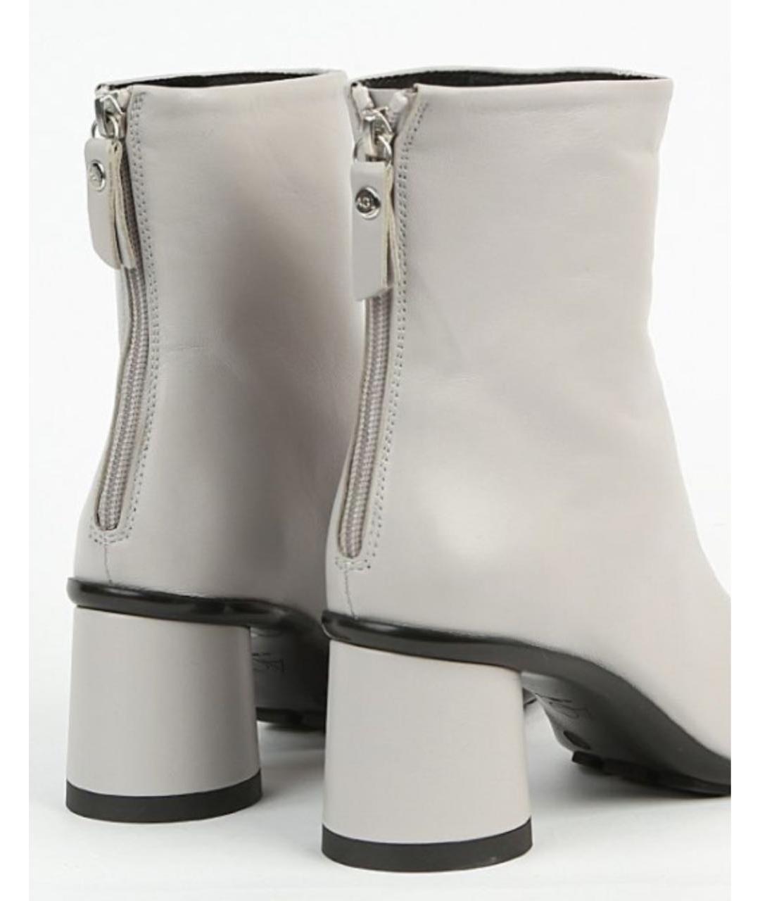 AGL Серые кожаные ботильоны, фото 8