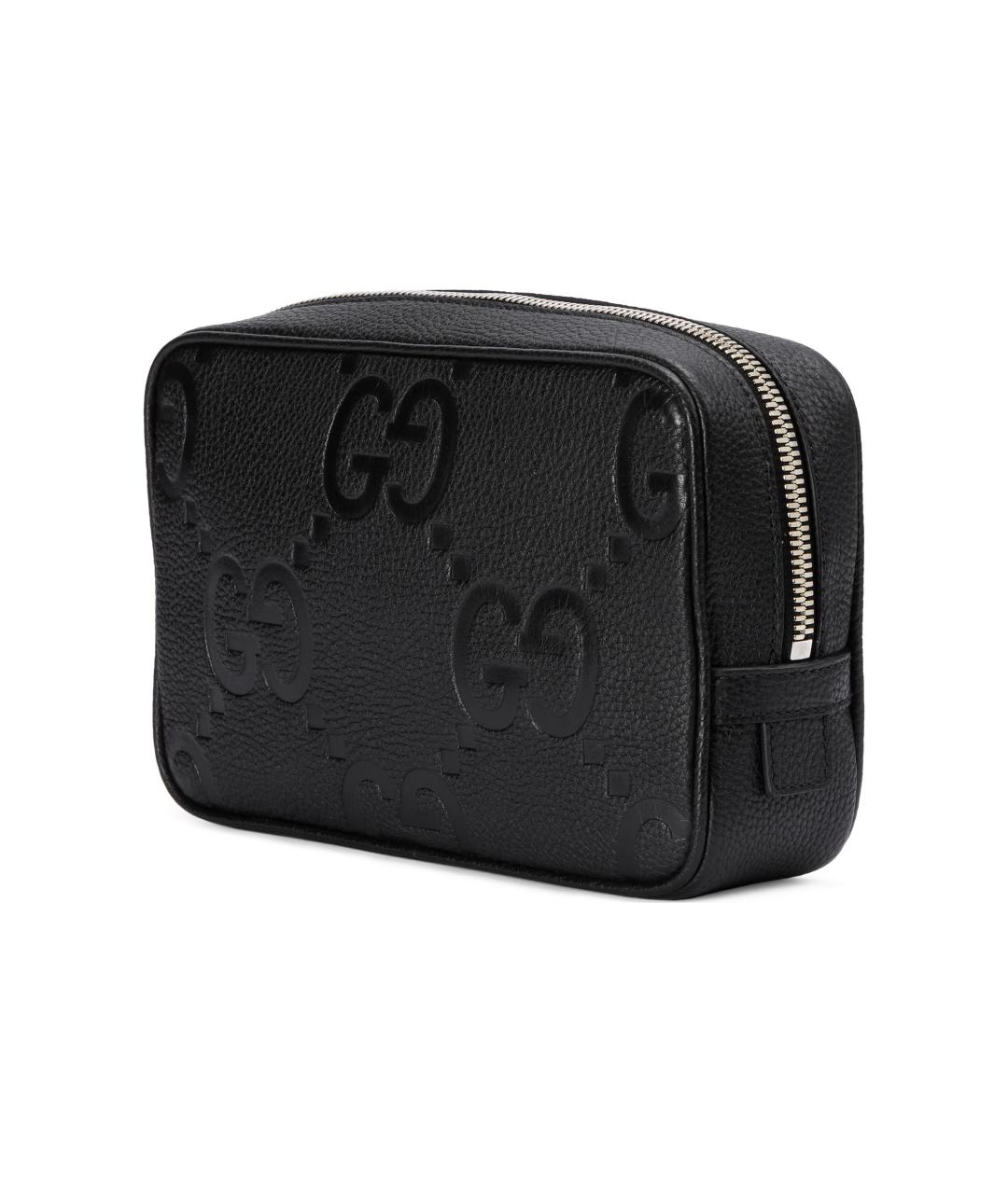 GUCCI Черная кожаная барсетка, фото 2