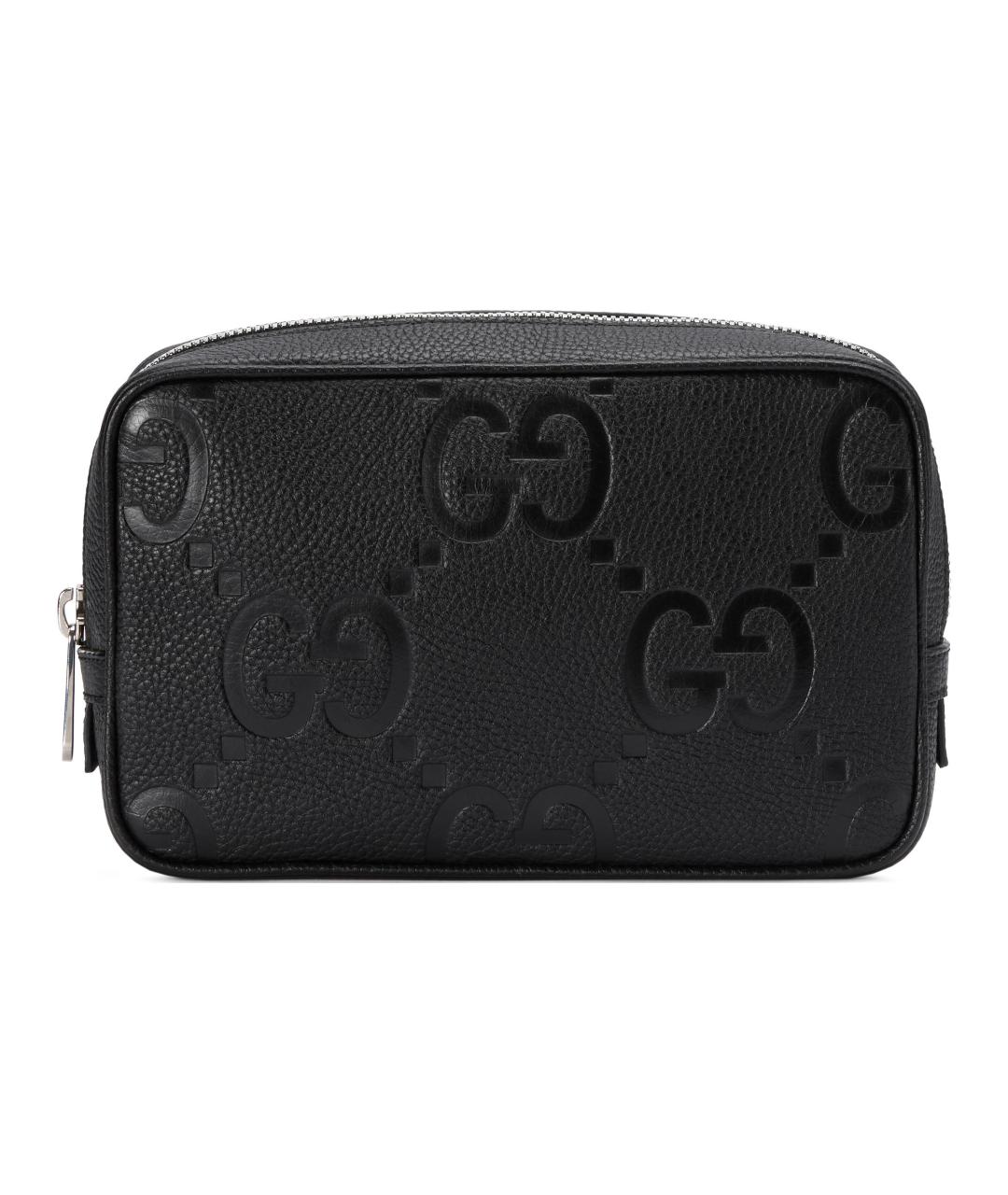 GUCCI Черная кожаная барсетка, фото 1