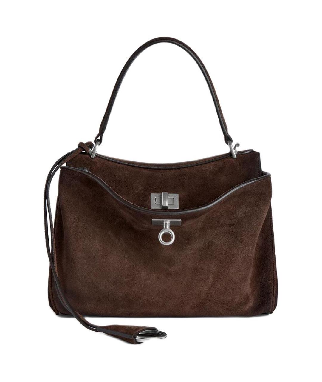 BALENCIAGA Коричневая кожаная сумка через плечо, фото 1