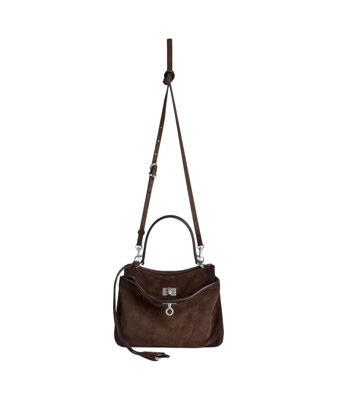 BALENCIAGA Коричневая кожаная сумка через плечо, фото 2