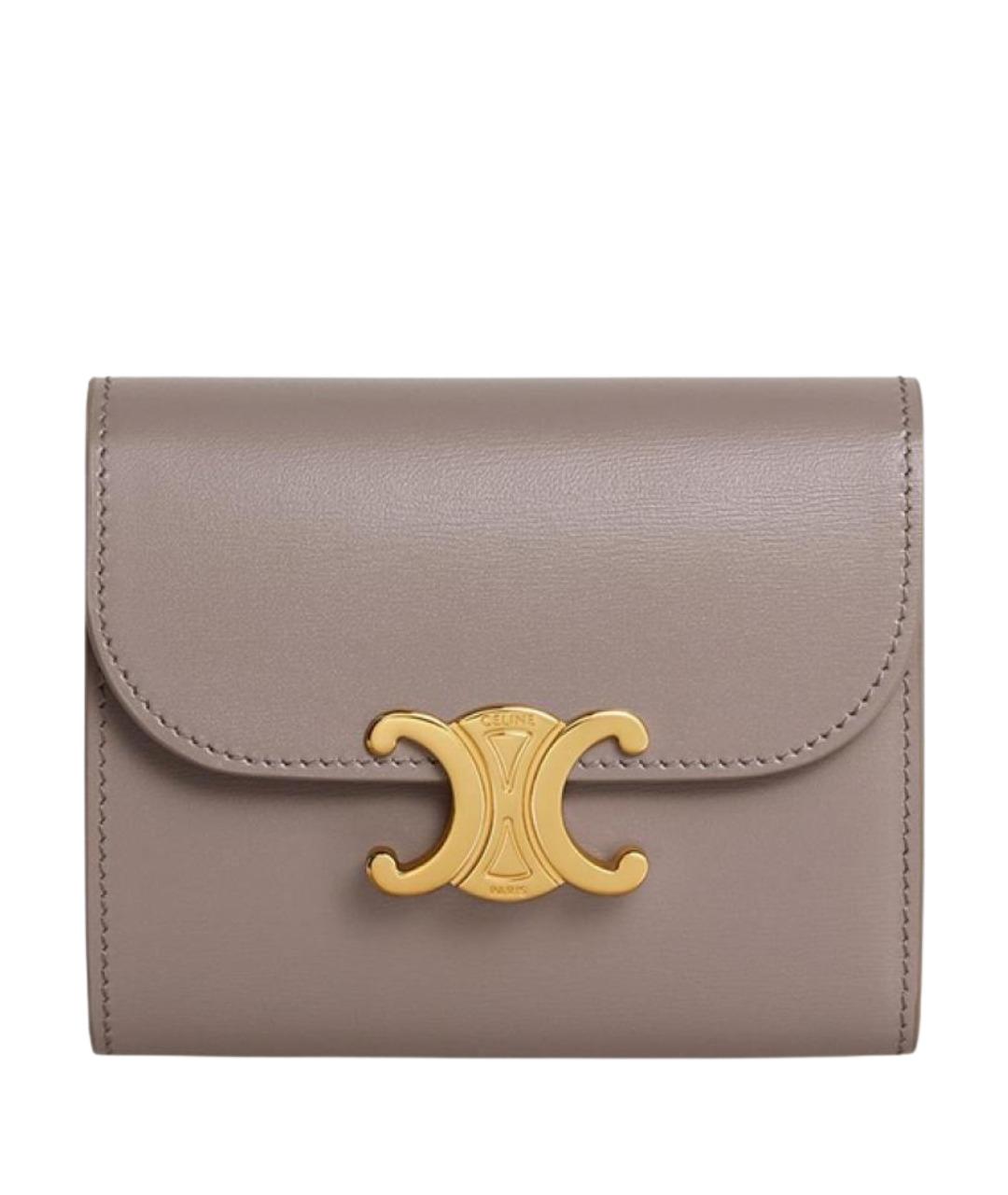 CELINE Коричневый кожаный кошелек, фото 1